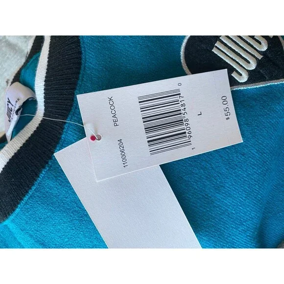 Juicy By Juicy Couture Women’s Crew Neck Long Sleeve Pullover Sweater Size L NWT - Picture 6 of 12